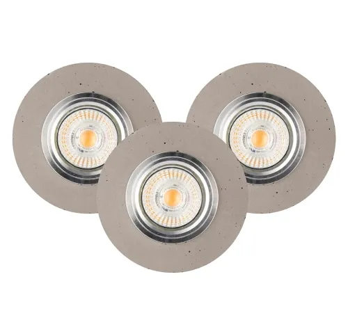 Kup teraz Lampa podtynkowa betonowa okrągła szara zestaw 3 sztuki Spot-Light 2511336 Vitar3xGU10 1cm x 10cm