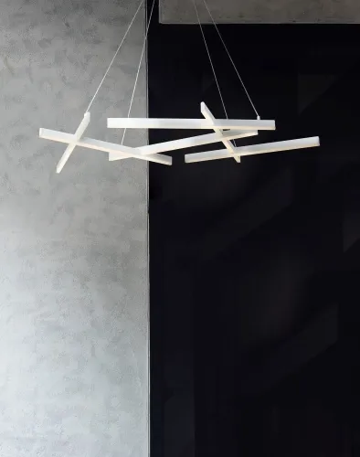 Rabat Lampa Wisząca Nowoczesna Maytoni MOD016PL-L75W Line LED 75W 3000K 101cm x 66cm x 120cm biały