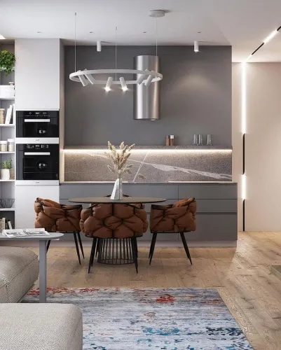 Nowy Lampa Wisząca Regulowane reflektory punktowe na obręczy Maytoni MOD102PL-L42W Satellite LED 42W 3800LM 3000K 90cm x 120cm biały