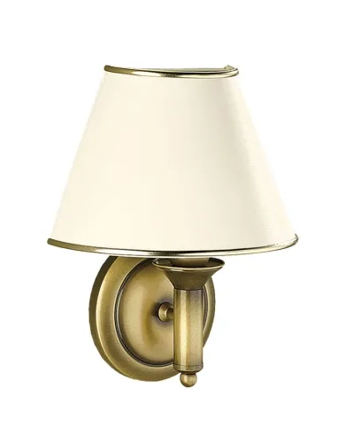 Klasyczny mosiężny patynowany kinkiet z abażurem ecru z obręczami Jupiter 505 Classic E27 Oferta limitowana