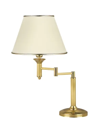 Mosiężna łamana lampa nocna stołowa z regulacją i abażurem Jupiter 206 Classic E27 56cm Najlepsza cena