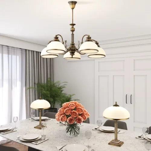 Lampa sufitowa mosiężny klasyczny żyrandol Jupiter 624 Zeus ZU-5 5xE27 70cm Wysoka jakość