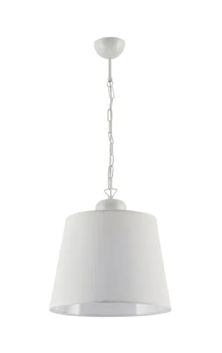 Biało szara pojedyncza lampa wisząca z abażurem Jupiter 1343 Kamelia E27 38cm Super okazja