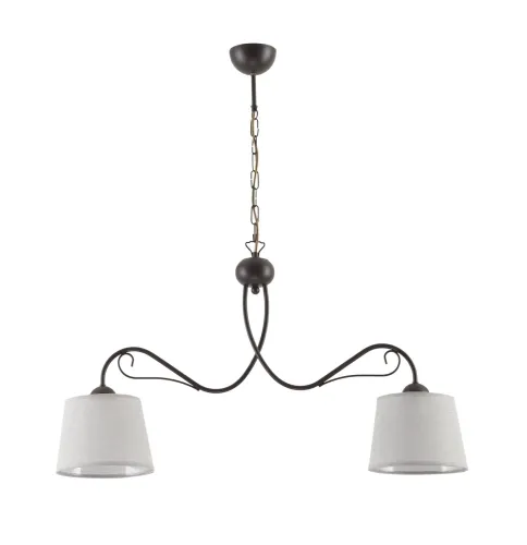 Szeroka lampa wisząca stelaż wenge i abażury szare Jupiter 1360 Kamelia 2xE27 80cm Wysoka jakość