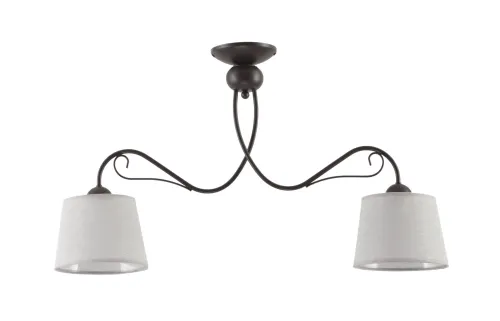 Szeroka lampa sufitowa stelaż wenge i abażury szare Jupiter 1364 Kamelia 2xE27 80cm Oferta czasowa