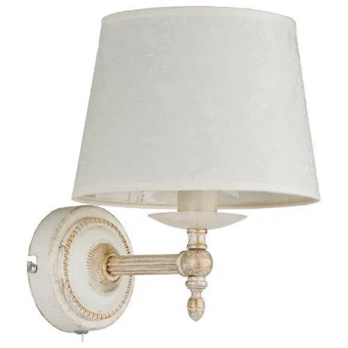 Lampa ścienna kinkiet klasyczny z abażurem antyczna biel Roksana White Alfa 18530 E14 Promocja