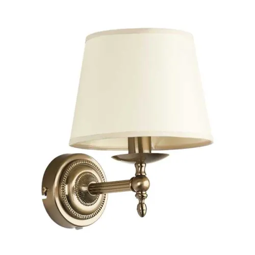 Ostatnia szansa Lampa ścienna klasyczna Kinkiet Alfa 16070 Roksana E14 24x24cm mosiądz abażur biały