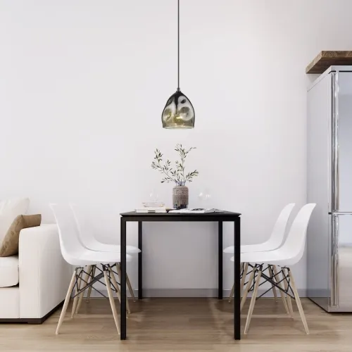 Lampa wisząca szklany klosz o nieregularnym kształcie Light Prestige LP-126/1P 15cm Melt E27 Bezpieczna płatność