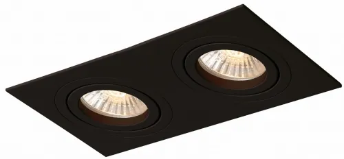 Lampa sufitowa podtynkowa prostokątna spot punktowa regulowana Light Prestige LP-2780/2RS BK Metis 2 2xGU10 18x9cm czarny Dodaj do koszyka