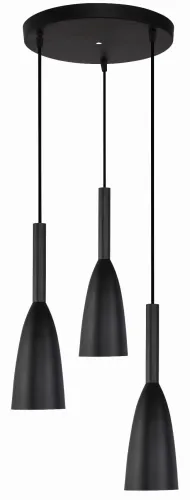Czarna lampa wisząca trzy klosze na okrągłej rozecie 30cm Light Prestige LP-181/3P BK Solin 3xE27 Najlepsza cena