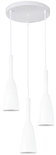 Biała lampa wisząca trzy klosze na okrągłej rozecie 30cm Light Prestige LP-181/3P WH Solin 3xE27 Darmowy zwrot