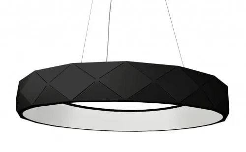 Wysoka jakość Czarna okrągła lampa wisząca z foremnym okręgiem Light Prestige LP-8069/1P LED BK Reus 36W 4000K 60cm x 90cm