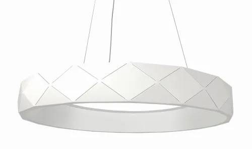Biała okrągła lampa wisząca z foremnym okręgiem Light Prestige LP-8069/1P LED WH Reus 36W 4000K 60cm x 90cm Tani