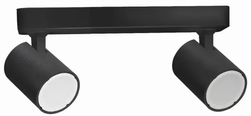 Lampa sufitowa punktowa dwa regulowane reflektory Light Prestige LP-731/2W BK Snow 2 2xGU10 10x25cm czarny Oferta limitowana