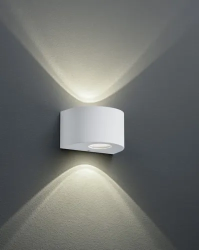 Lampa ogrodowa elewacyjna kinkiet ścienna biała półokrągła świecąca w górę i dół RL R28232631 Rosario LED 2W 3000K Nowość