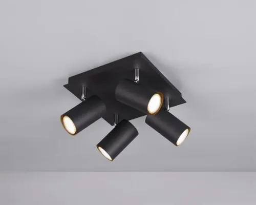 Super okazja Lampa sufitowa punktowa spot regulowane reflektory Trio 802430432 Marley 4xGU10 Czarny