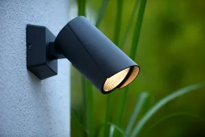 Nie przegap Zewnętrzny antracytowy reflektor lampa na elewację Lucide 27896/12/29 Manal LED 12W 3000K IP65