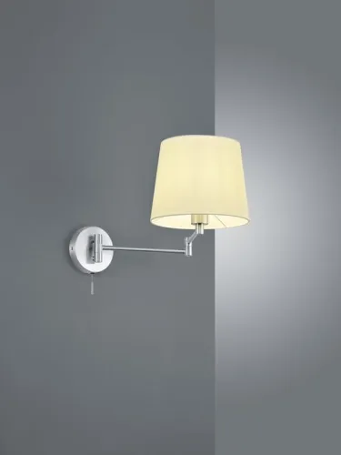 Lampa ścienna Kinkiet Trio 209100107 Lyon E27 nikiel biały włącznik sznurkowy Tylko do końca tygodnia