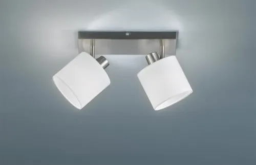 Lampa sufitowa listwa dwa reflektorki z abażurami biała niklowa RL R80332001 Tommy 2xE14 28cm Niska cena
