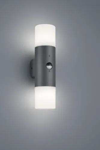 Popularny Zewnętrzna lampa ścienna kinkiet na elewację Trio 222260242 Hoosic 2xE27 IP44 antracyt