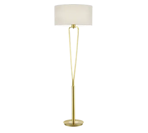 Kup online Lampa Podłogowa Nowoczesna Trio 400200108 Paris II E27 50cm x 160cm mosiądz biały
