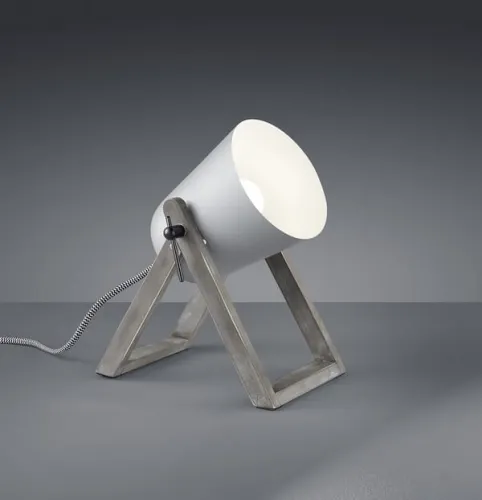 Lamp nocna szary reflektor drewniany RL R50721011 Marc E27 21cm Hit sprzedaży