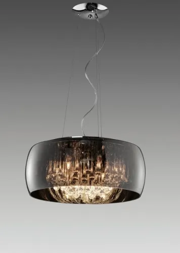 Do wyczerpania zapasów Lampa Wisząca Trio 311210606 Vapore 6xG9 50cm szklany klosz kryształki