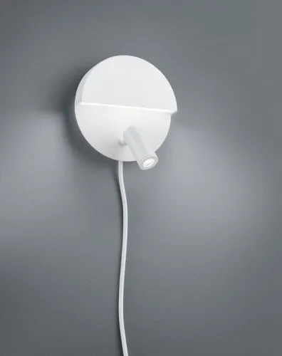 Lampa ścienna kinkiet punktowa spot Trio 222370231 Mario LED 6W 3000K Biały włączniki regulacja kabel Wyprzedaż