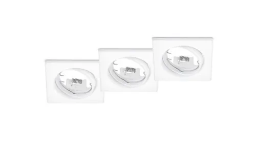 Wyjątkowa oferta Lampa sufitowa podtynkowa regulowana Trio 650000331 Jura GU10 8x7cm biały Zestaw 3 sztuk