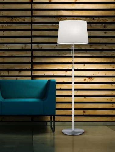 Lampa stojąca Podłogowa Trio 409100307 Lyon 3xE27 180cm x 46cm nikiel włącznik sznurkowy Oferta limitowana