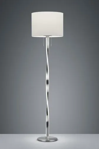 Lampa Podłogowa Nowoczesna Trio 475310307 Nandor LED 7W + E27 40cm x 160cm biały srebrny Wyprzedaż