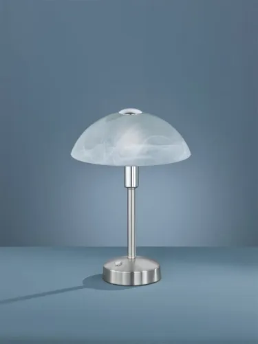 Lampa stołowa Nocna Trio 525790107 Donna LED 4W 3000K 30x22cm ściemniacz Nikiel klosz alabastrowy Hit cenowy
