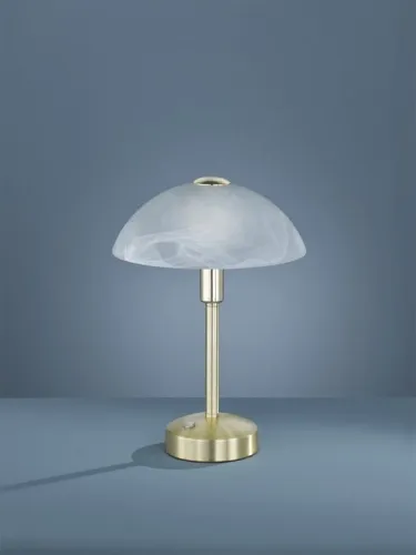 Lampa stołowa Nocna Trio 525790108 Donna LED 4W 3000K 30x22cm ściemniacz mosiądz klosz alabastrowy Hit sprzedaży