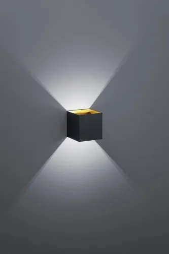 Lampa ścienna kinkiet kostka Trio 223310132 Louis LED 4,3W 3000K 10cm Czarny Nowość