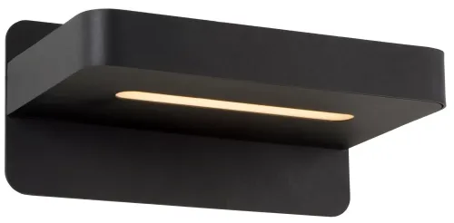 Wybór klientów Czarny płaski nowoczesny kinkiet ledowy z portem USB i włącznikiem Lucide 77280/05/30 Atkin LED 6W 3000K